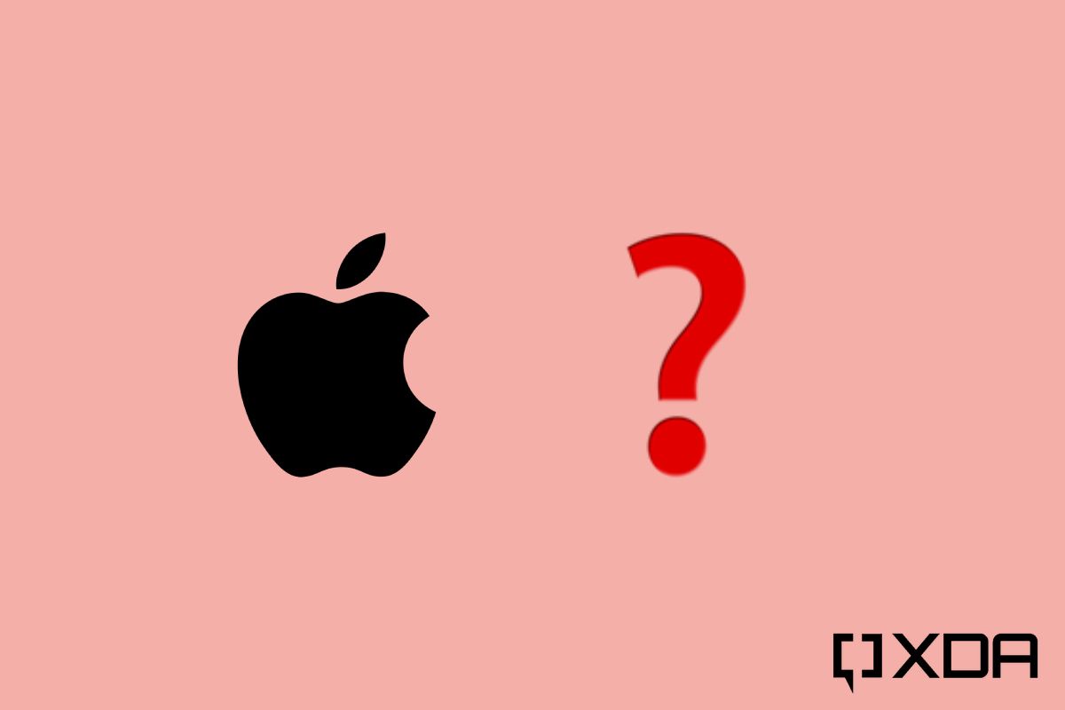 Apple logo question mark