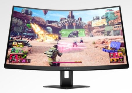 HP's curved gaming monitor has a high resolution and a high refresh rate