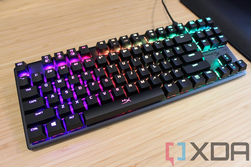 HyperX keyboard with RGB lighting