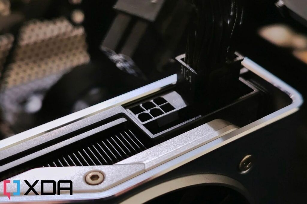 PCIe connector slots on an RTX 2080 Super GPU