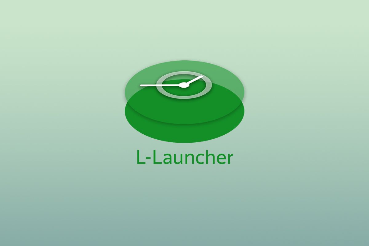 L-Launcher logo on gradient background