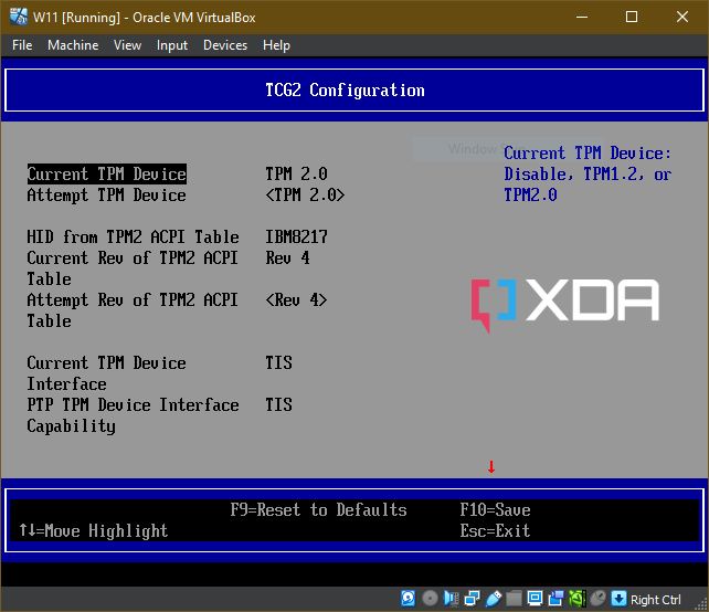 Oracle VM VirtualBox TPM