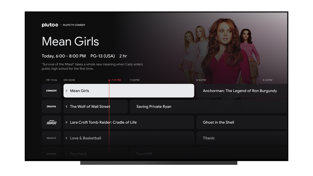 Pluto TV streaming Mean Girls