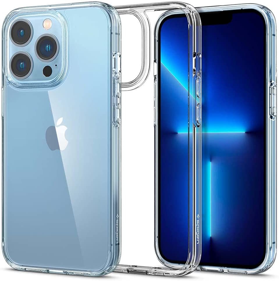 The Spigen Ultra Hybrid case lineup is one of the safest choices of cases, with a great balance between protection, bulk, style, and utility. The back is polycarbonate, and the bumpers are TPU. While the case is not MagSafe compatible, you can charge the phone through the case.