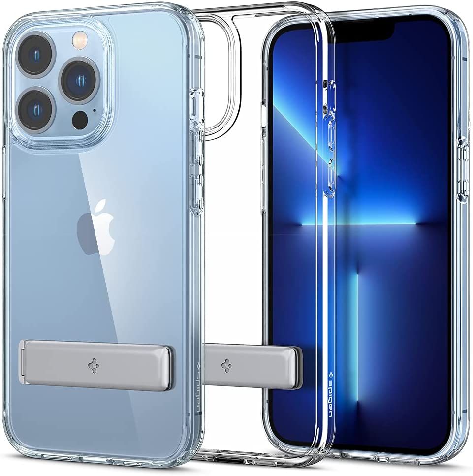 The Spigen Ultra Hybrid S is the same as the regular Ultra Hybrid case lineup, but with the added stand. The stand has a magnet to keep it securely shut, and you can place the phone in both portrait and landscape orientations.