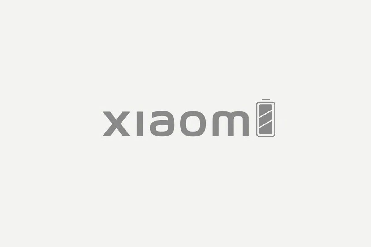 Xiaomi logo with battery icon instead of last I