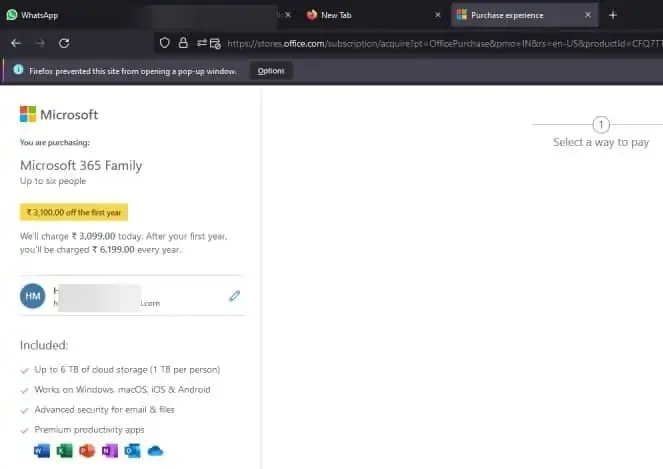 Microsoft 365 Family 50% discount in India