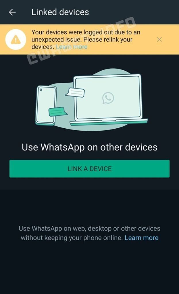 whatsapp logout devices