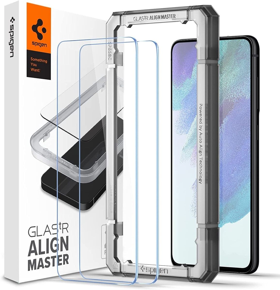 The Spigen Align Master screen protector comes with a frame to align the installation resulting in a perfect fit. The quality of the glass is also excellent.