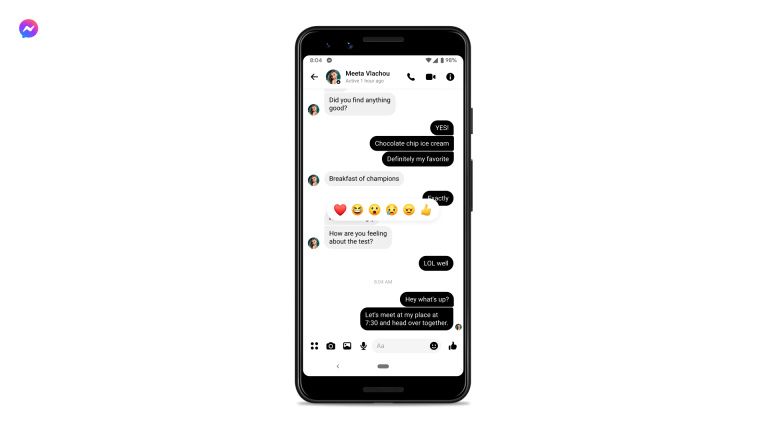 Facebook Messenger E2E encrypted messages reactions support