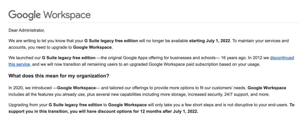 G Suite email