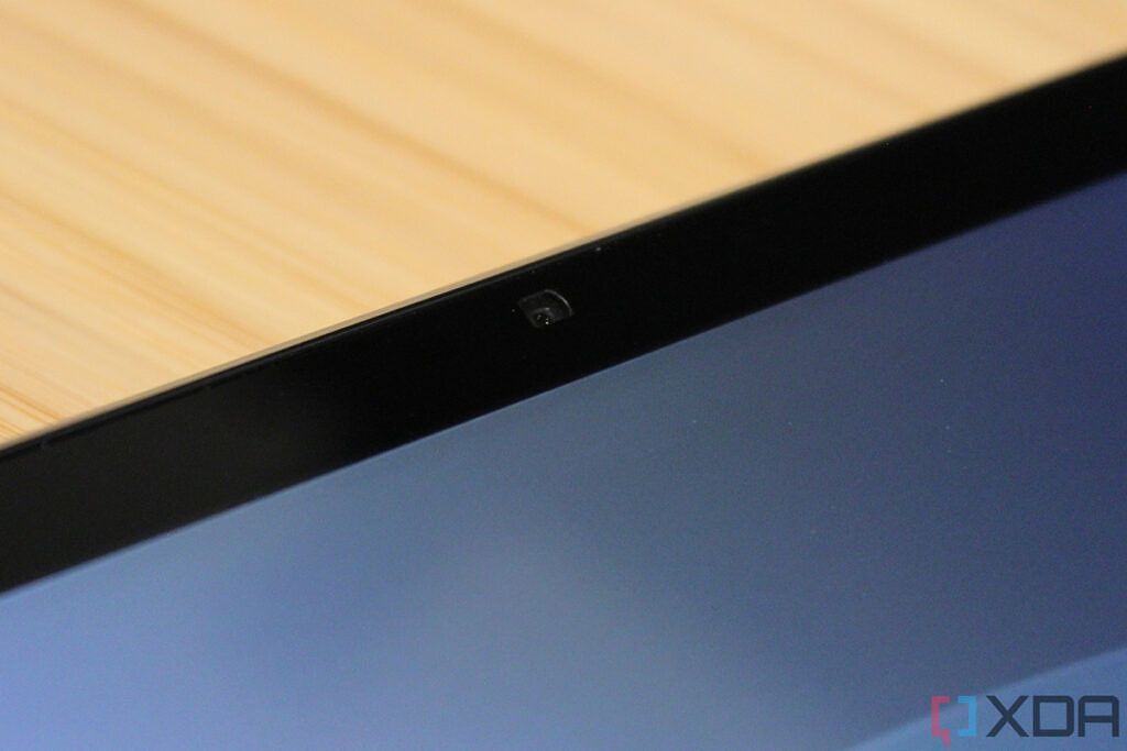 Close up of laptop webcam