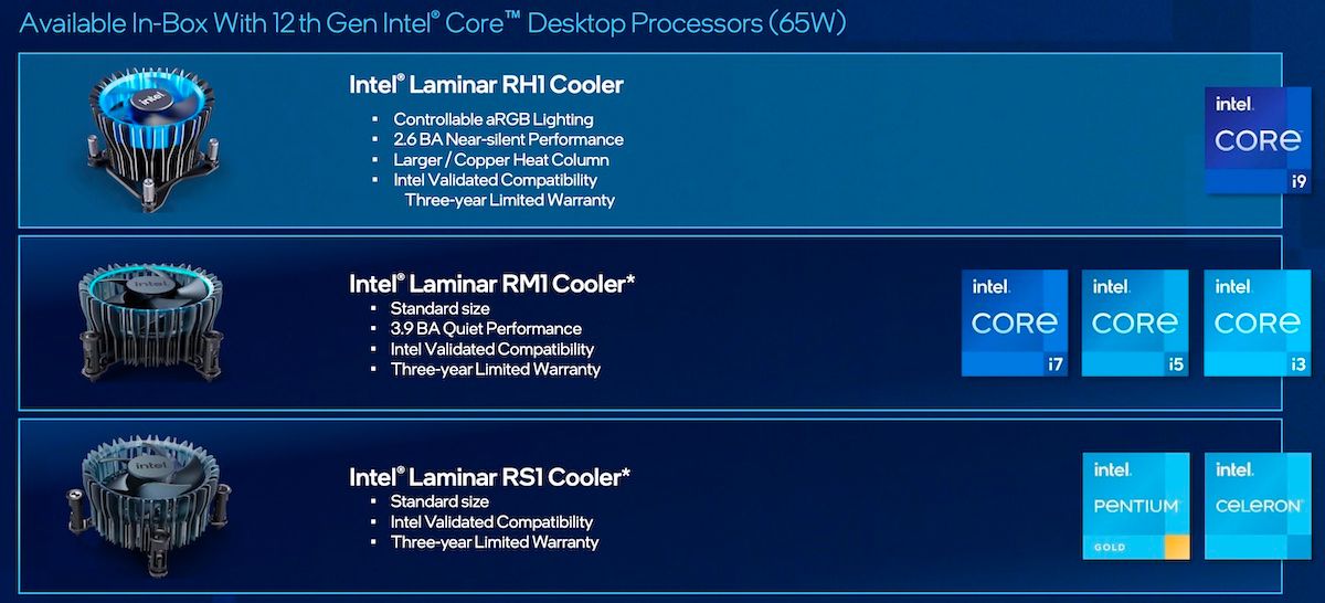Intel Alder Lake Laminar Coolers