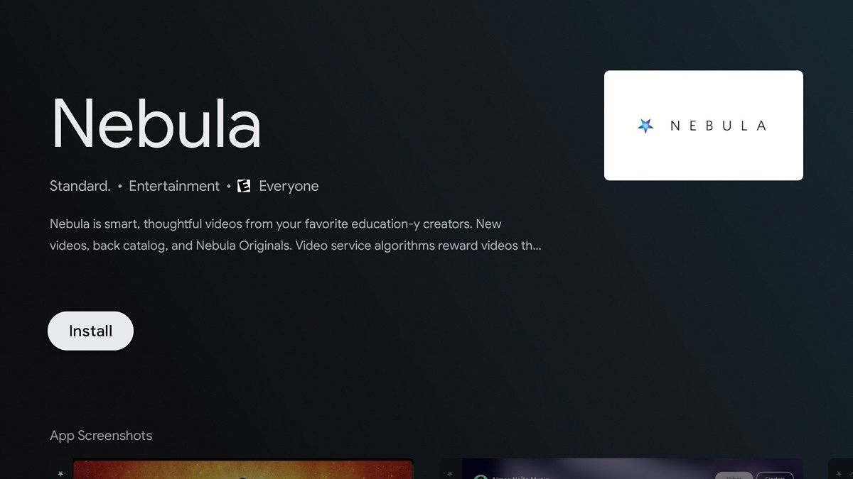 Nebula Android TV app
