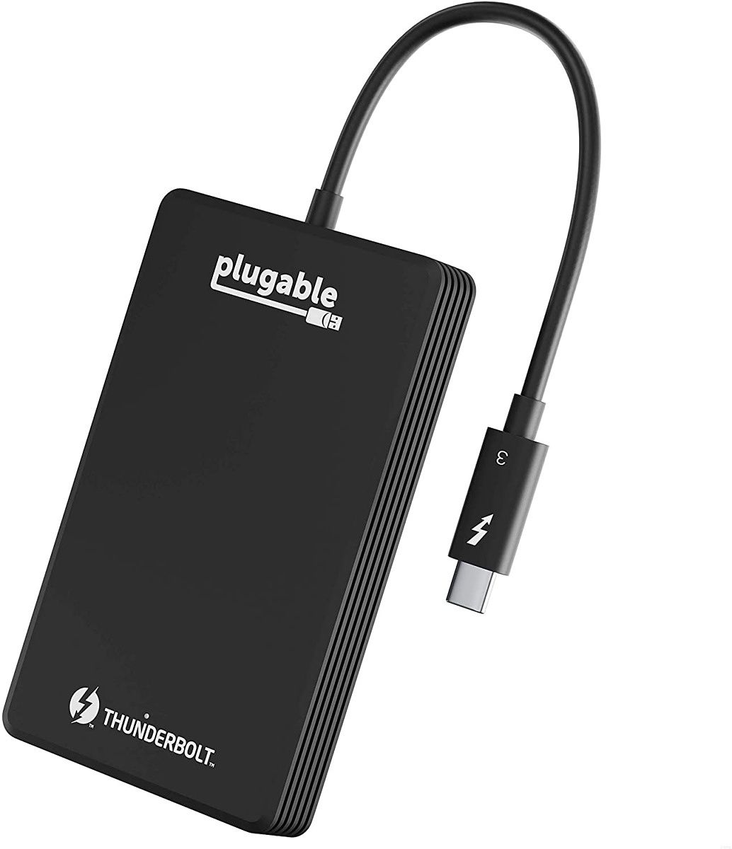 If you're worried about misplacing your cable, this SSD has it built right in. It also supports Thunderbolt, though speeds only go up to 2,400MB/s reads and 1,800 MB/s writes, which is still faster than most.