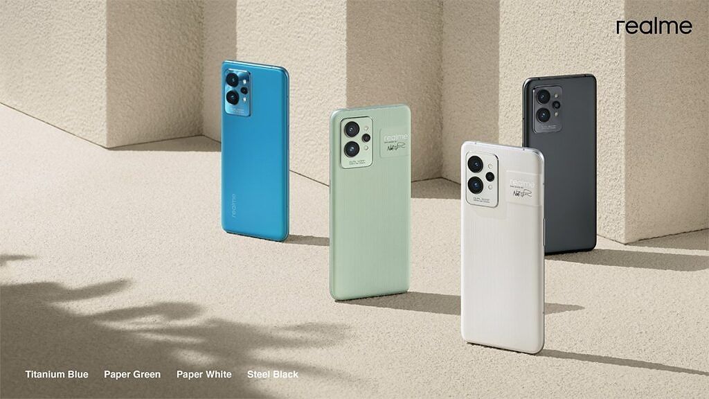 Realme GT 2 series shown in various colors