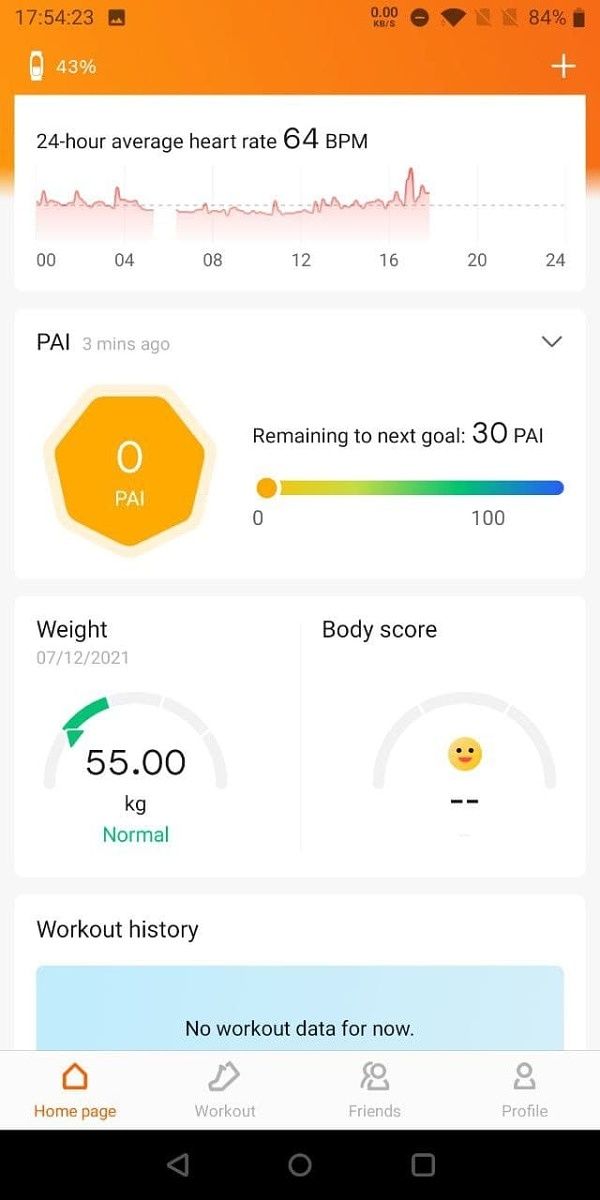 Mi fit hot sale s health