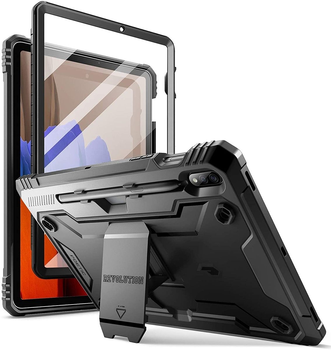 This heavily rugged case is available in Black, Blue, and Pink. It also has a built-in screen protector, making it ideal for rough environments.
