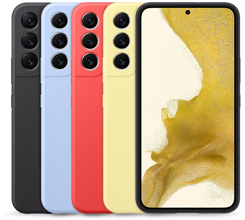 This standard soft-touch silicone case is available in five styles: Black, Forest Green, Glow Red, Arctic Blue, and Butter Yellow.