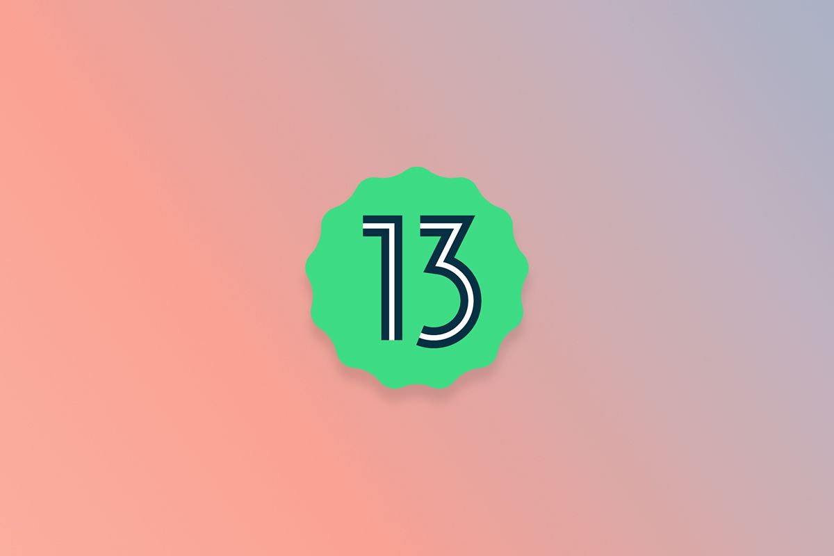 Android 13 icon on gradient background