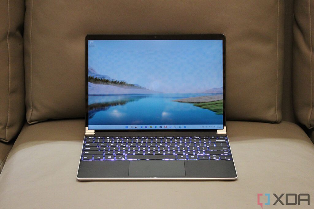 Surface Pro 8 tablet front view with attached keyboard