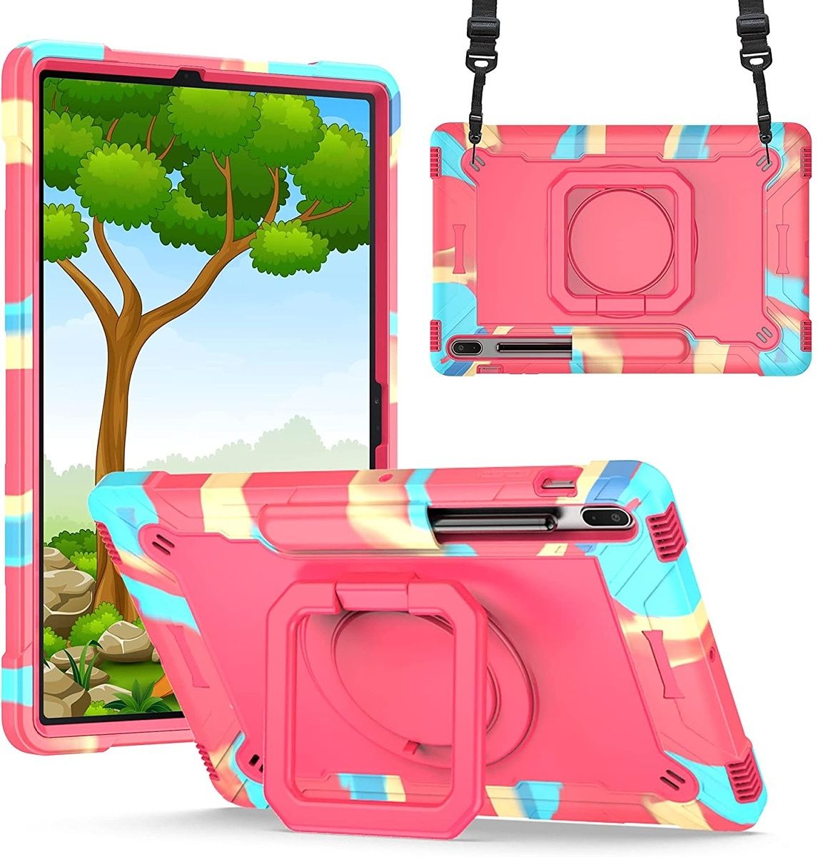 This shockproof case is aimed at children. It's available in 19 different colors for your kid to choose from and includes a shoulder strap for hassle-free mobility.