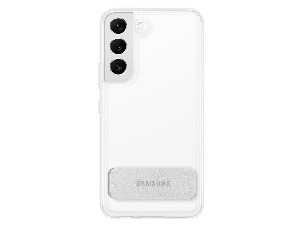 A clear case for those who want to protect their Galaxy S22 Plus from scratches, fingerprints, and dust while also showcasing the phone's beautiful design. It also comes with a kickstand attached to the back of the case.