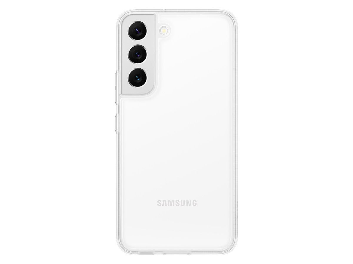This is your basic clear plastic phone case, nothing too crazy. It doesn't add much bulk, and shows off your Galaxy S22's actual colors.