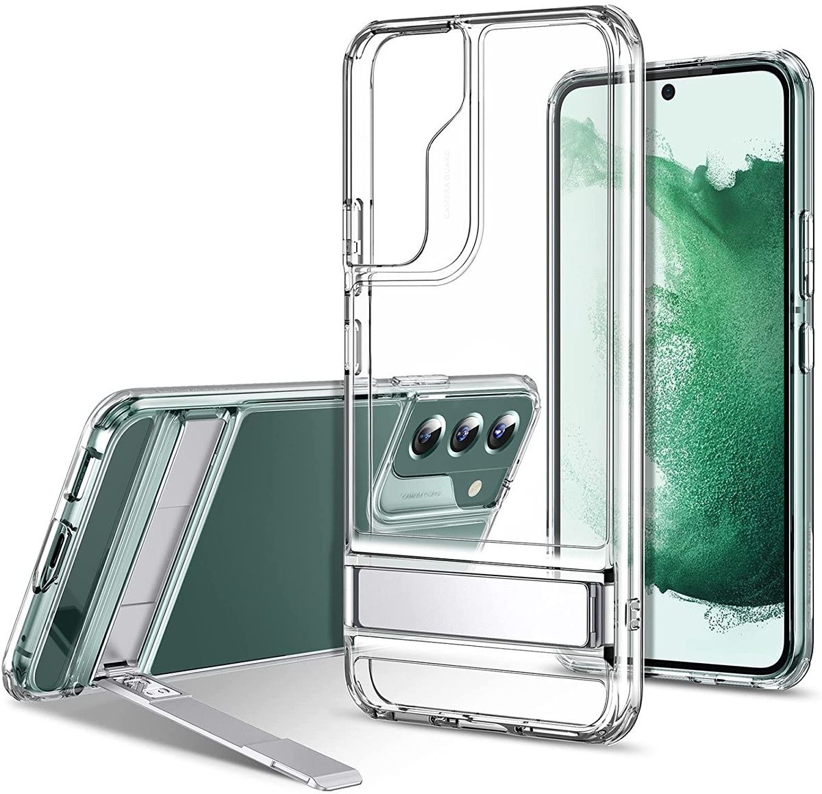 ESR is a well-known brand that makes some great cases, and the ESR Metal Kickstand case lets you show off your shiny new phone but also making it easier to use on the go. It can also hold your phone vertically.