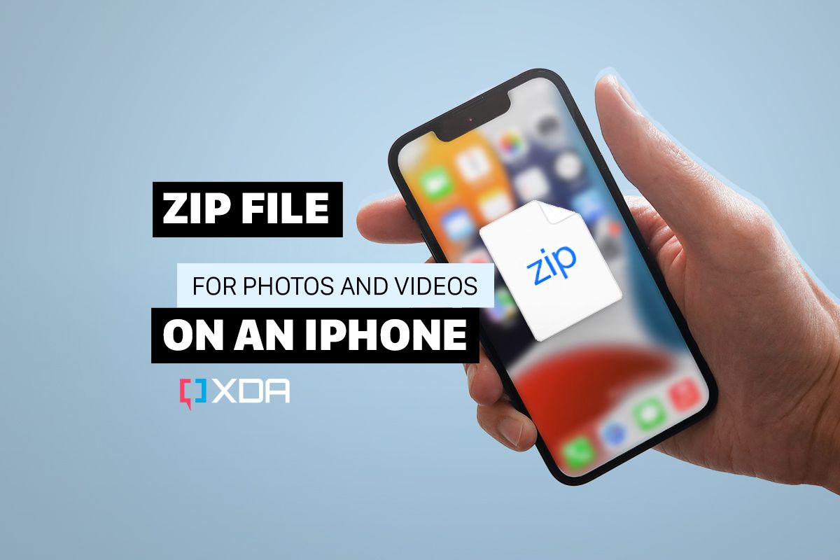How to create a zip file for photos and videos on an iPhone