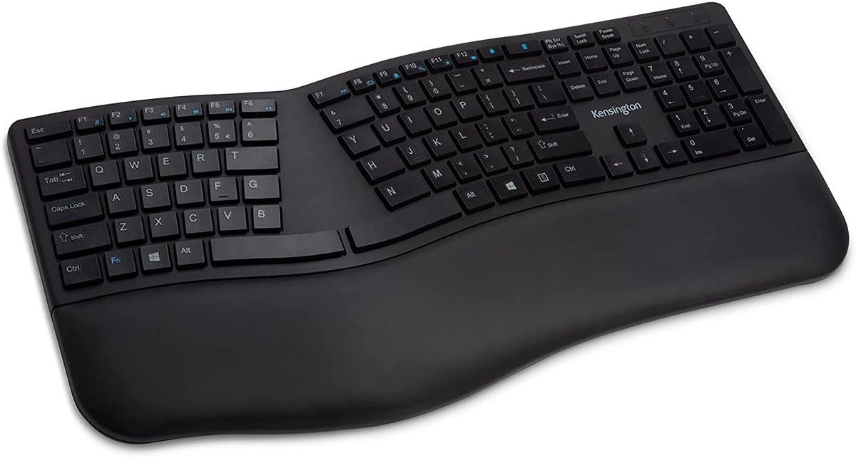 When you spend all day working at a computer, you can start to strain your wrists from typing or using a mouse, so an ergonomic keyboard might be a good purchase. The design may look odd, but it allows your hands to rest more naturally while keeping all the important key easily within reach.