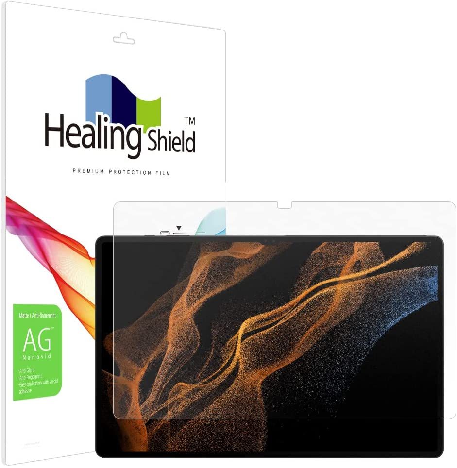 This Muellery Healingshield screen protector is both anti-glare and anti-fingerprint, thanks to its matte film design. It is easy to install, offers low reflection, and provides notable resistance to scratches when in contact with sharp items.