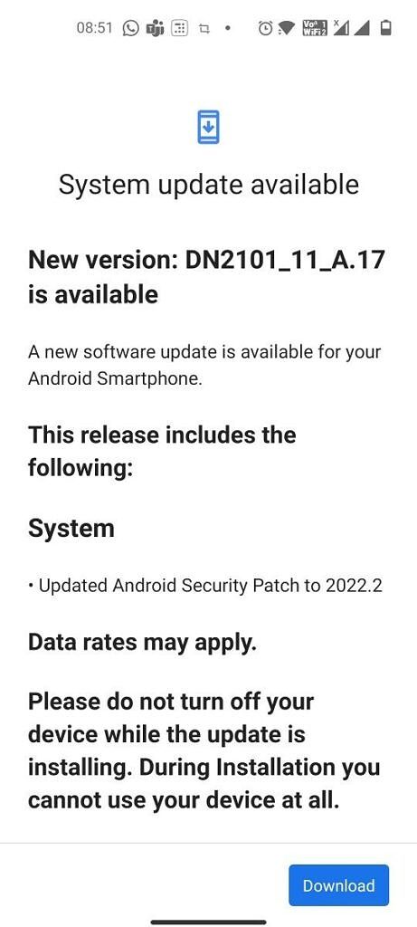 OxygenOS A.17 for the OnePlus Nord 2