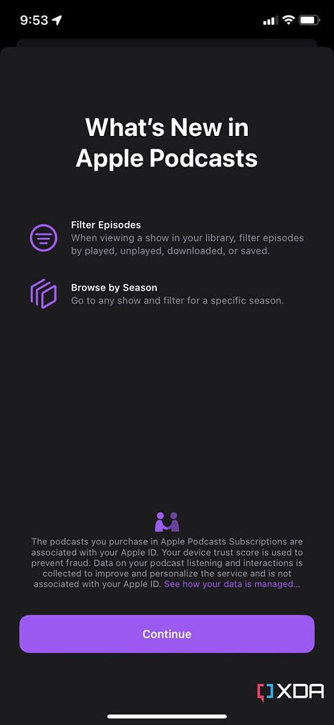 Podcasts splash screen iOS 15.4 beta 3