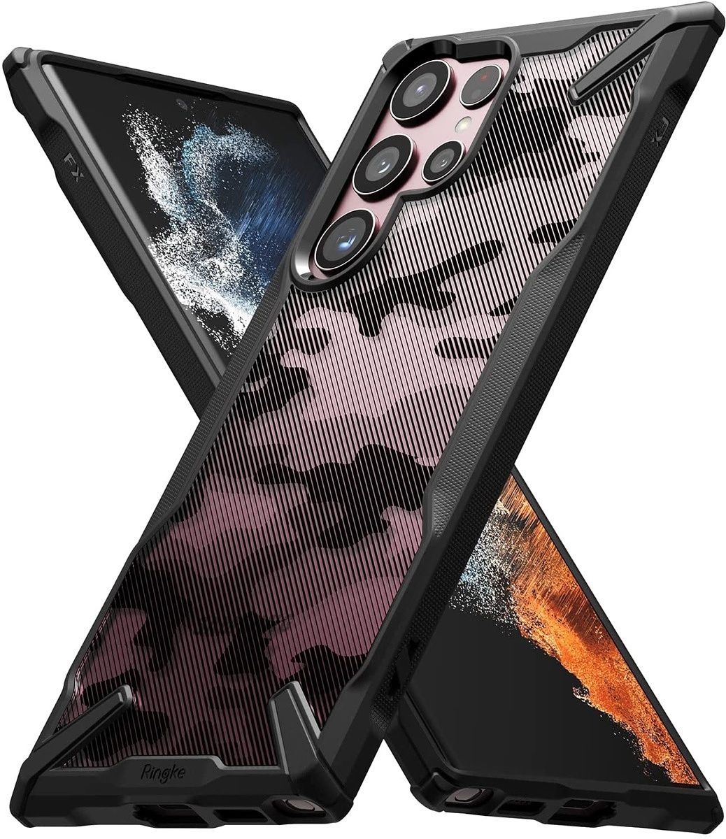 Ringke Fusion-X is a rugged case that features a stylish camouflage pattern on the back, which gives it a rugged and stylish look.