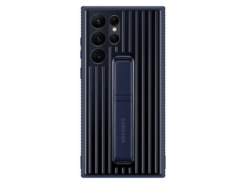 This sturdy case for the Galaxy S22 Plus features a textured hard back and kickstand for hands-free video calling and streaming.