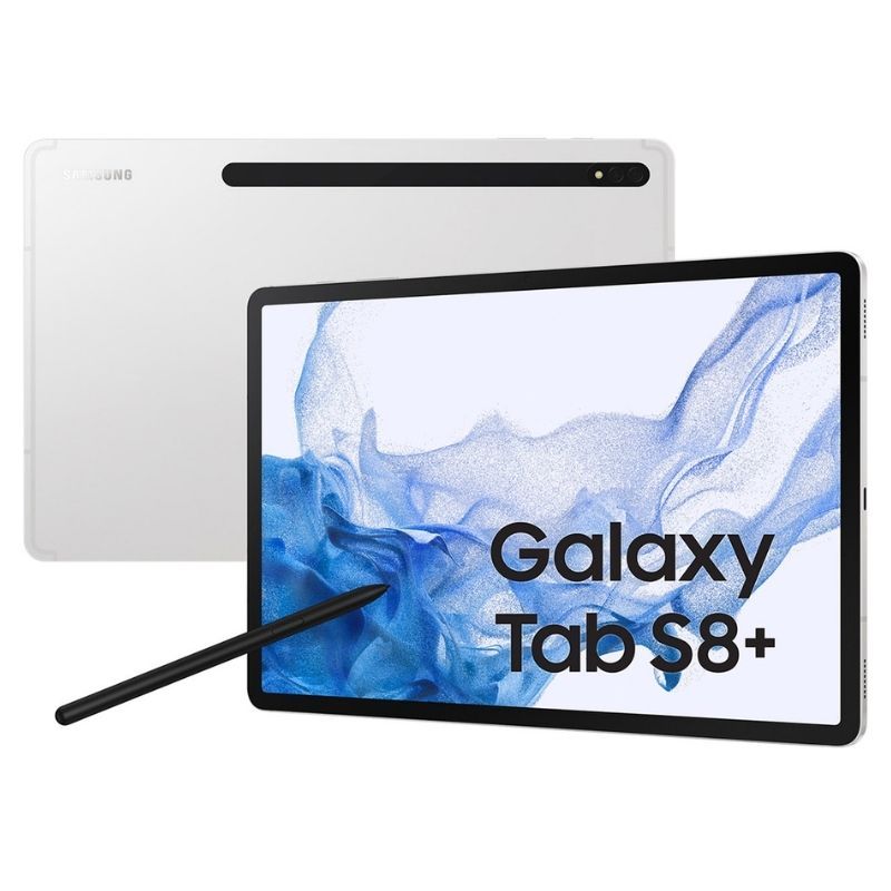 The Samsung Galaxy Tab S8 Plus is a 12.4-inch Android tablet featuring Qualcomm's Snapdragon 8 Gen 1 SoC, 8GB RAM, and S Pen support.