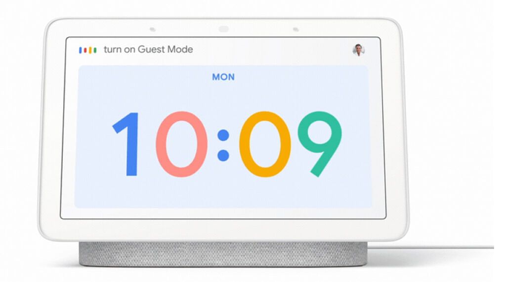 Google Guest Mode running on a smart display