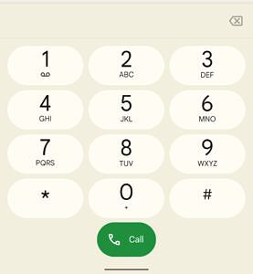 Google Phone dial pad