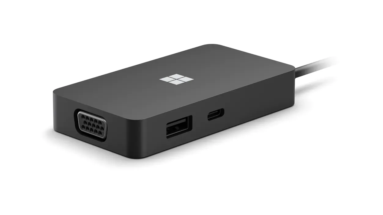 This compact hub from Microsoft carries the modern disng language of the Surface line and gives you a solid supply of ports. It includes USB Type-C, USB Type-A, HDMI, VGA, and gigabit Ethernet. However, it doesn't support passthrough charging.