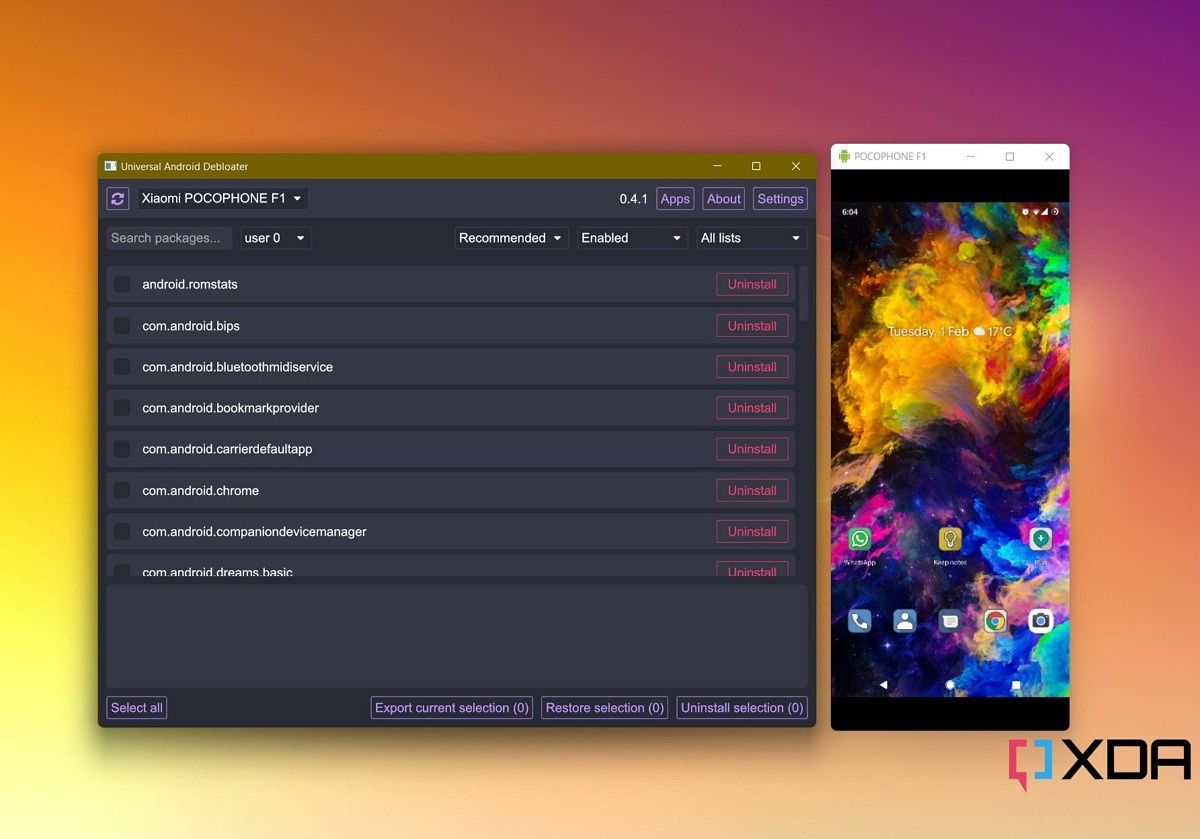 Universal Android Debloater gets updated with new bloatware list