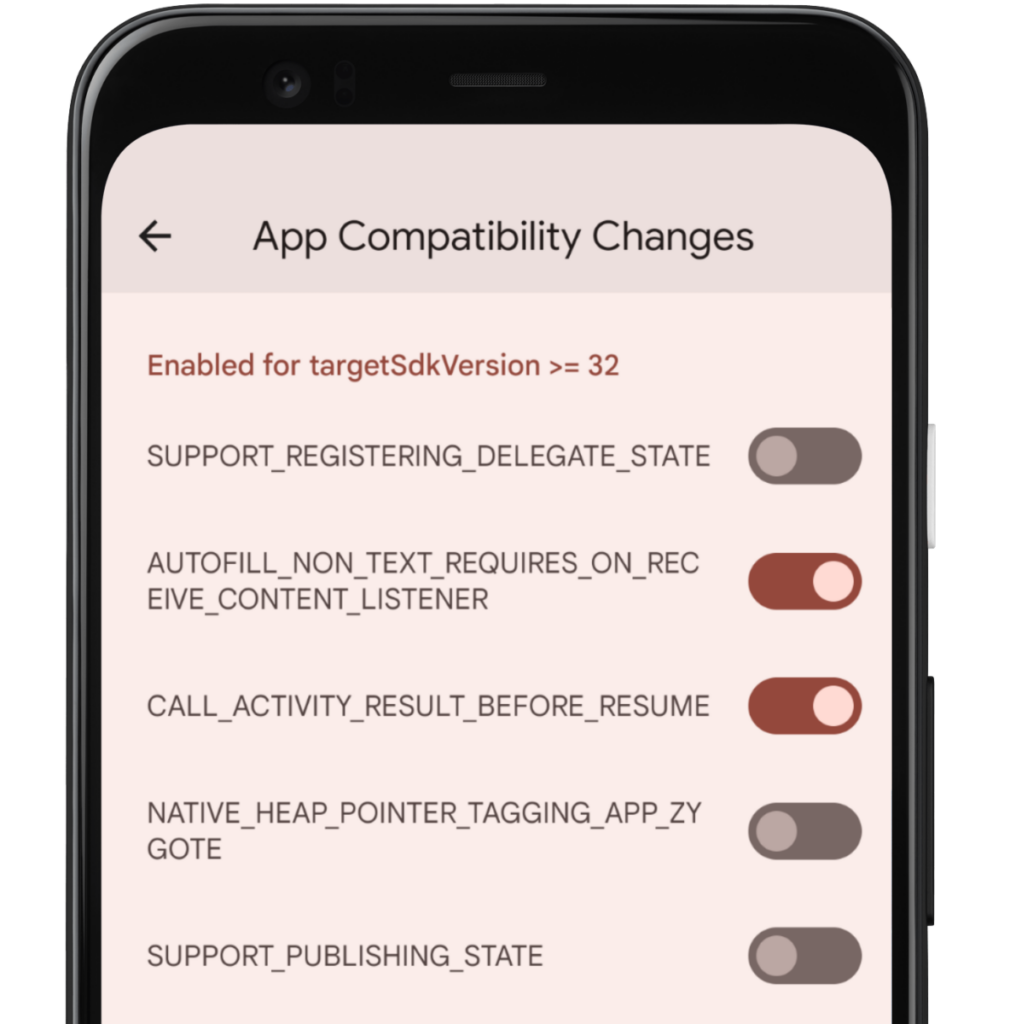 android 13 compatibility toggles