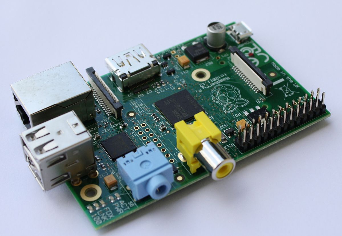 Photo of the Raspberry Pi board