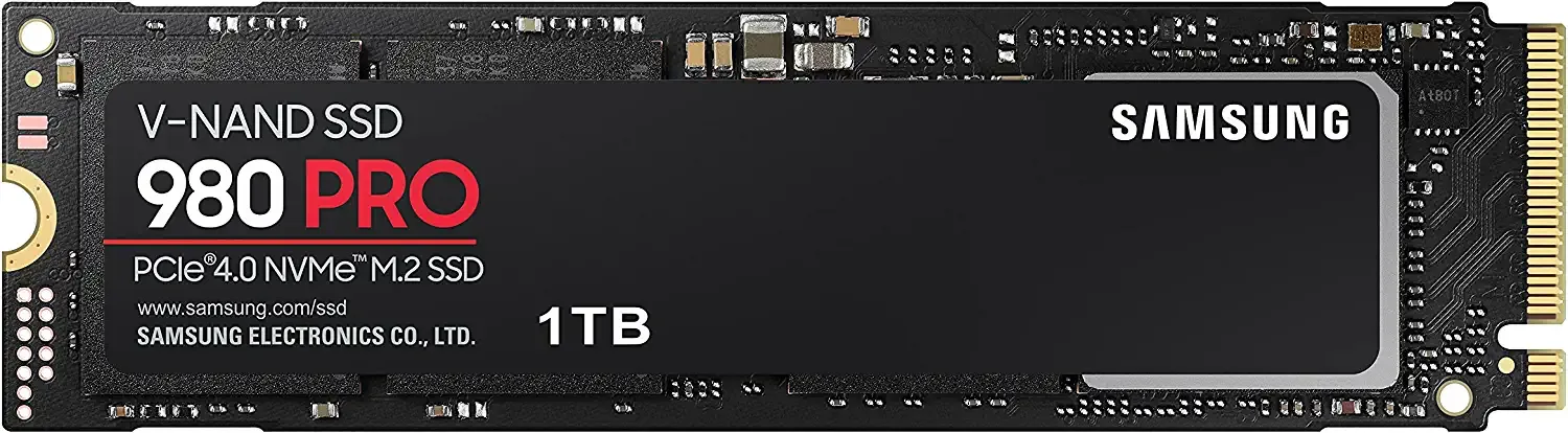 The Samsung 980 Pro SSD has fast PCIe 4.0 speeds and it's one of the most popular options out there.