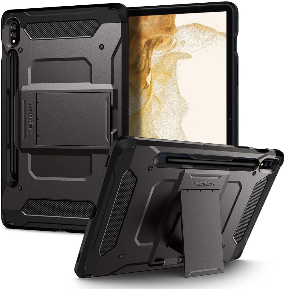 Here's another solid case that offers a great level of protection. it has aggressive looks and also comes with a kickstand on the back.