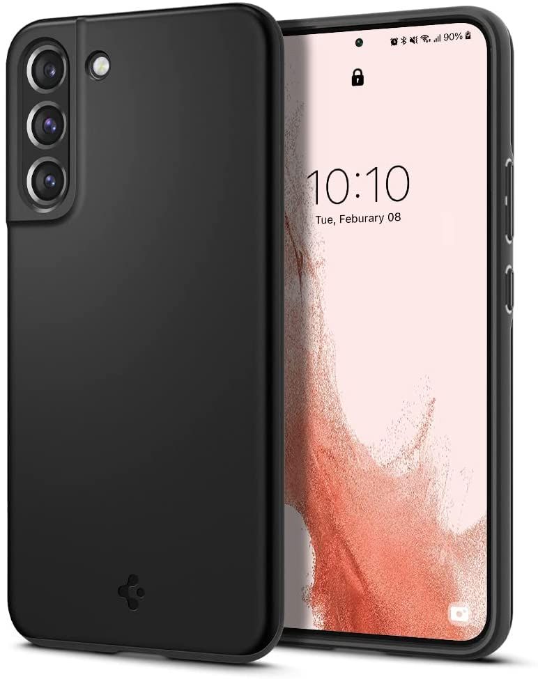 Spigen's Thin Fit case offers a minimal design with a premium matte finish. Its hybrid PC and TPU structure provides excellent protection against scratches and bumps. 