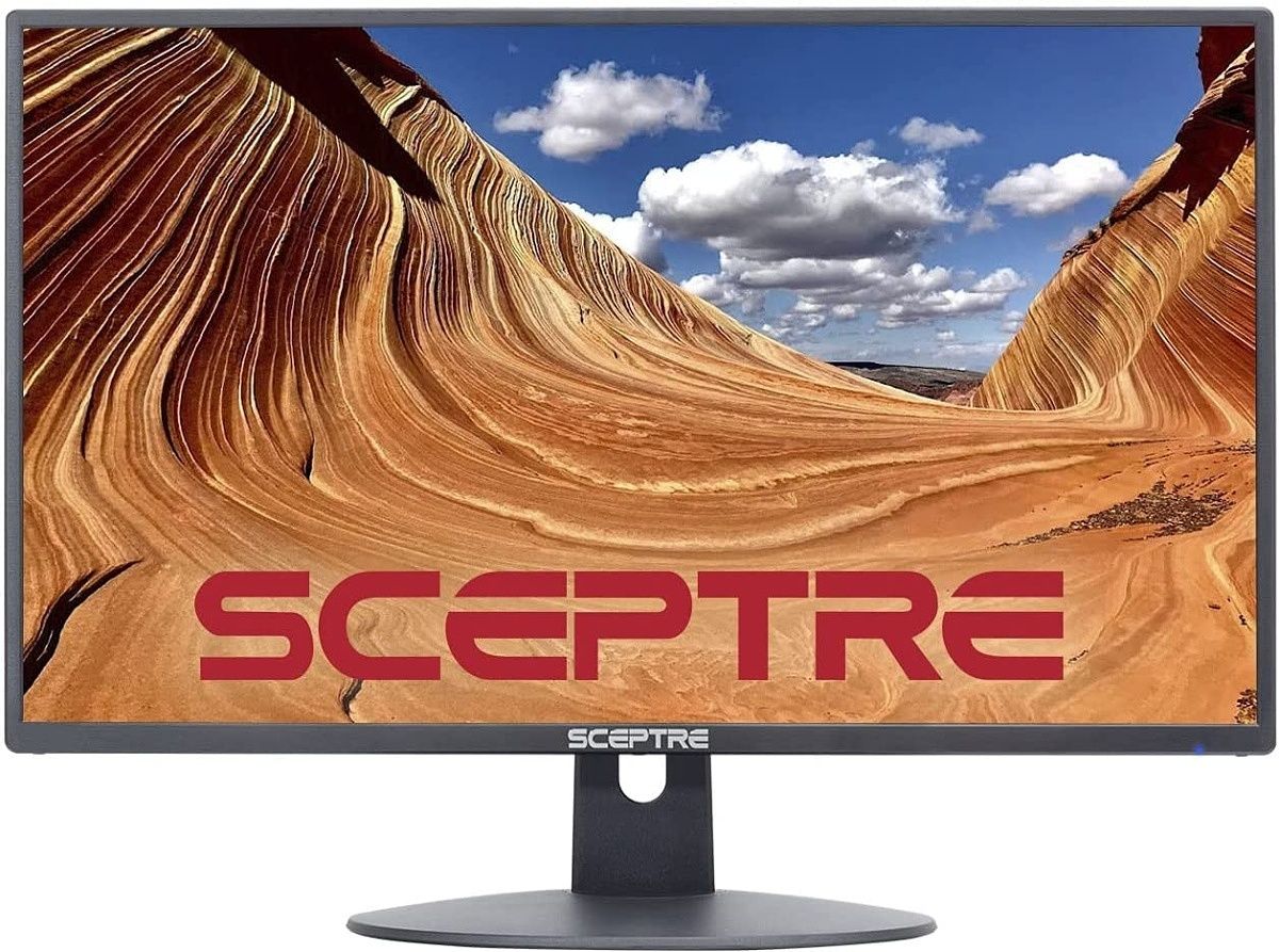 Just want an extra screen without spending a lot? This Sceptre monitor comes in Full HD resolution and has a 75Hz refresh rate, making animations slightly smoother for a more pleasant experience. Plus, it has built-in speakers. You'll need an adapter to use it, though.