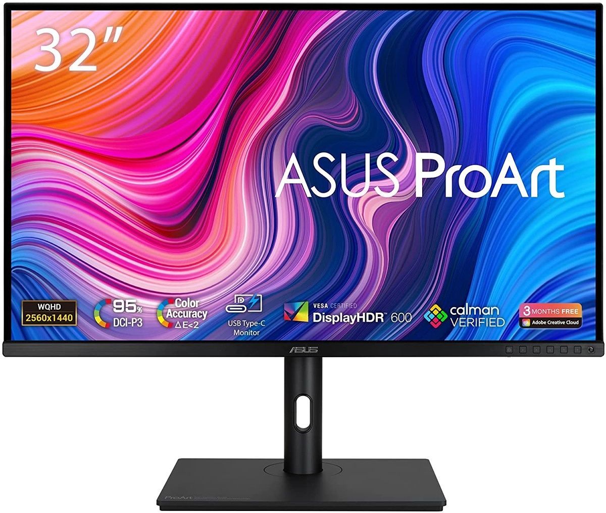 This ASUS ProArt monitor is extremely versatile, and it's relatively affordable for what you get. It's 32-inch Quad HD panel with 95% coverage of DCI-P3 and Delta E < 2, plus it supports DisplayHDR 600 and it has a 165Hz refresh rate, so you can use for work and gaming.
