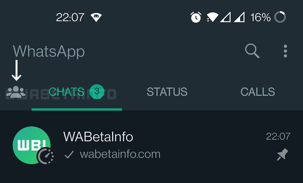 WhatsApp community tab
