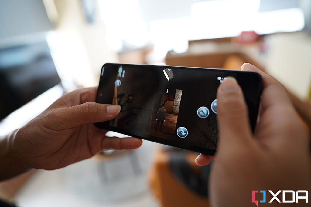 The POCO X4 Pro running a game